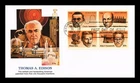 US COVER INVENTORS FIRST DAY ISSUE SETENANT THOMAS EDISON FLEETWOOD
