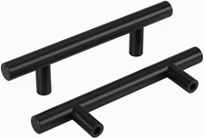 Black Cabinet Handles, 30-Piece Set, 3-Inch Hole Spacing Kitchen Drawer Pulls