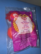 1999 McDonald's Happy Meal Toy TY Teenie Beanie Babies Strut The Rooster 7 NEW