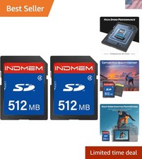 SD Card 512MB 2 Pack, Class 4 Flash Memory Cards MLC Stanard Secure Digital C...