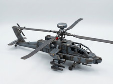 57CM Handmade Antique Apache Attack Helicopter Tin Metal Reproduction Model