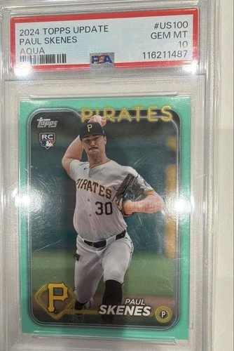 2024 Topps Update Series - Paul Skenes #US100 Aqua White Uniform (RC)