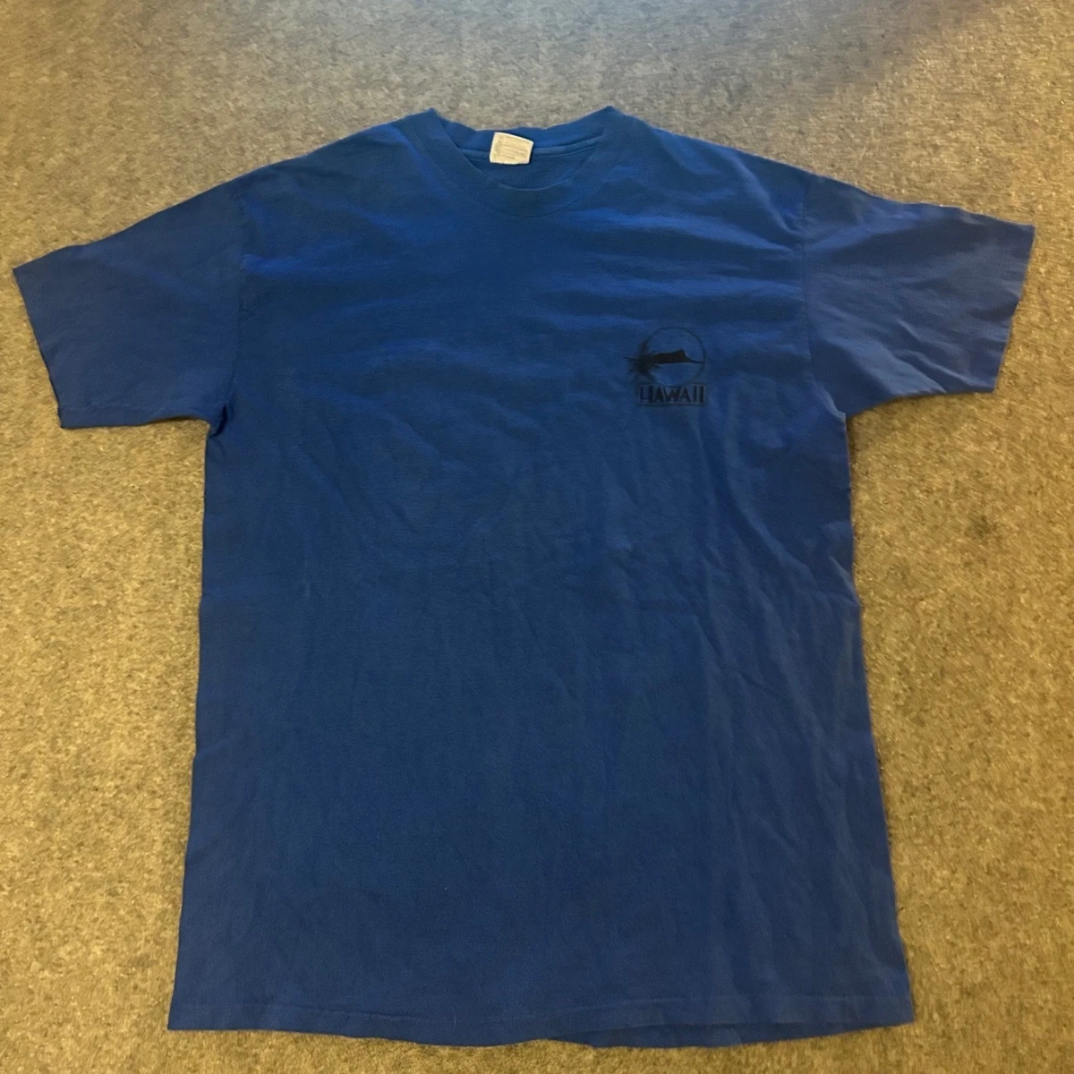 T-shirt De Surf Vintage Hanes Années 80 - Orange - Taille L - Fabriqué Aux USA - Happy Shirts