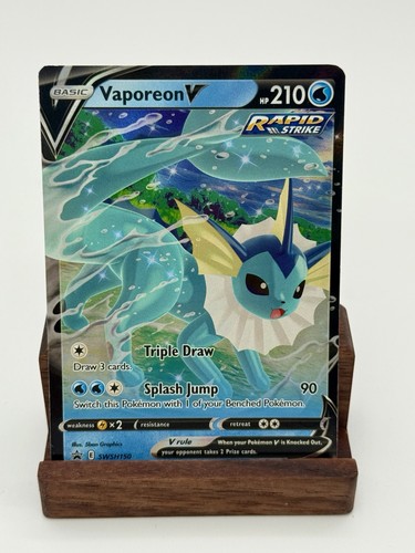 Vaporeon V SWSH150 Black Star Sword & Shield Promo Card Holo Pokemon
