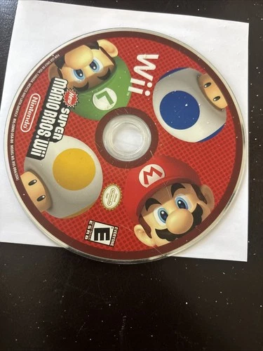 New SUPER MARIO BROS Wii Nintendo Wii . Disc Only. Tested