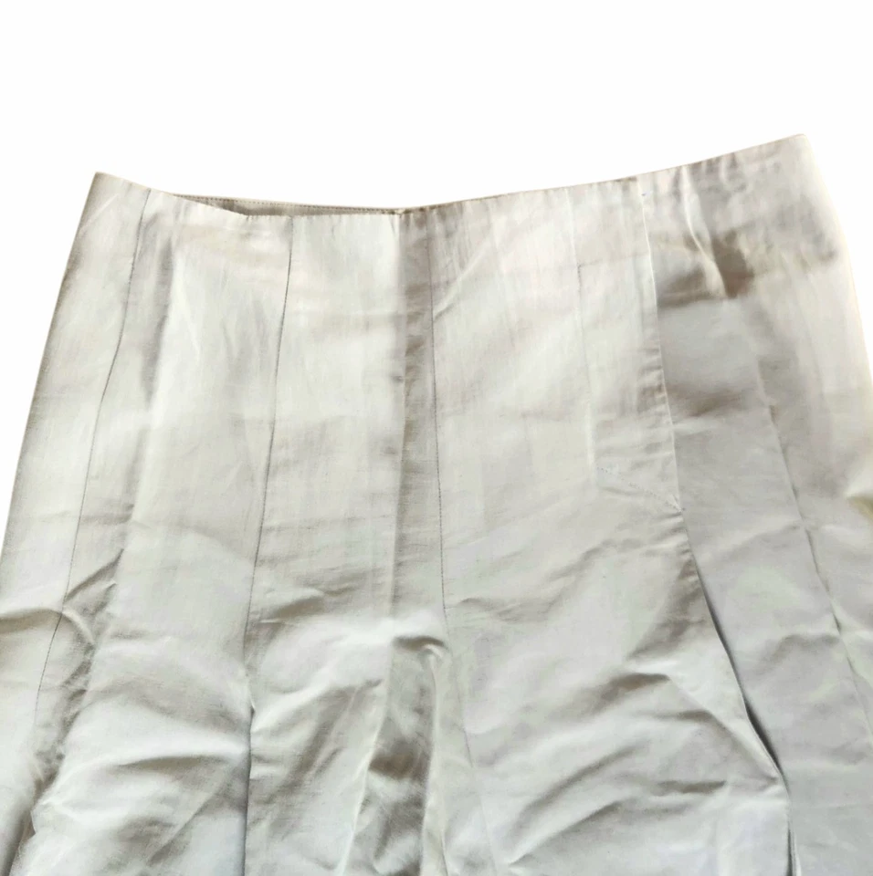 Falda envolvente asimétrica beige Paul & Joe lino algodón hecha en Francia talla 40 Foto 2 de 4