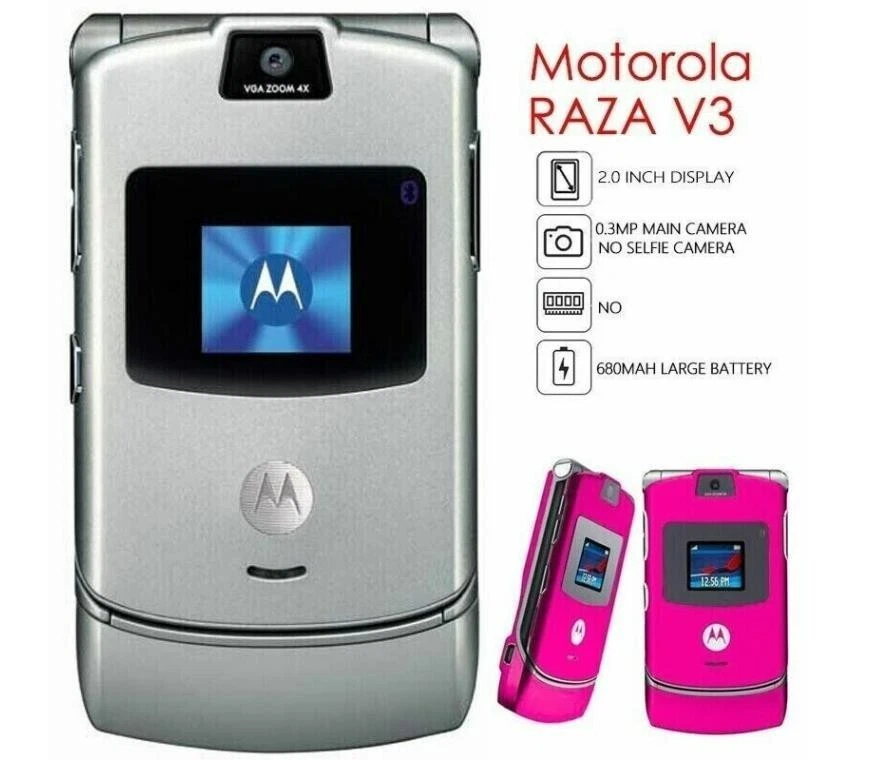 Разблокированный телефон-раскладушка Motorola RAZR V3 ретро — первозданный КЛАСС A+ - Изображение 2 из 4