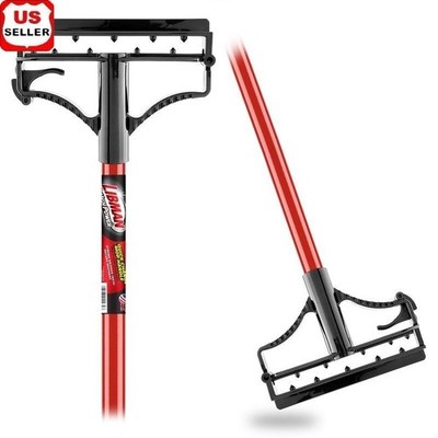 Heavy Duty Mop Handle Steel Frame Quick Change Swivel Tip Durable Polypropylene