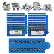 Dental Orthodontic Metal Brackets Braces Mini Roth MBT 022 345 Hooks MIM