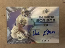 2007 SPx Super Scripts Darrelle Revis #SS-DR Rookie Auto RC HOF