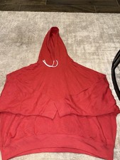 Polo Ralph Lauren Spring Red Fleece Hoodie Oversized Crop Size XXL Womens 138