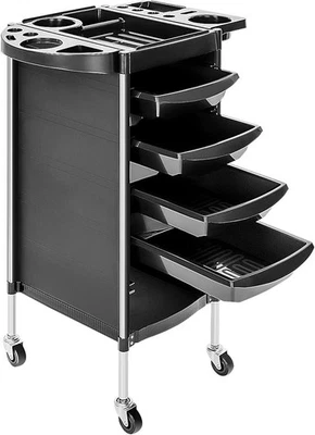 Salon Hairdresser Trolley Beauty Barber Storage Basket Rolling Cart 4 Drawer