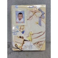 Stepping Stones Babys Keepsake Box Memory Chest Photo Window Ribbon Tie NEW