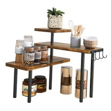 Countertop Organizer,3-Tier Spice Racks,Kitchen 1 pack Improved Brown