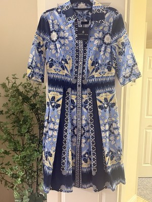 Patty Kim Navy Etro Size Medium NWT, Gorgeous Summer/Fall Dress