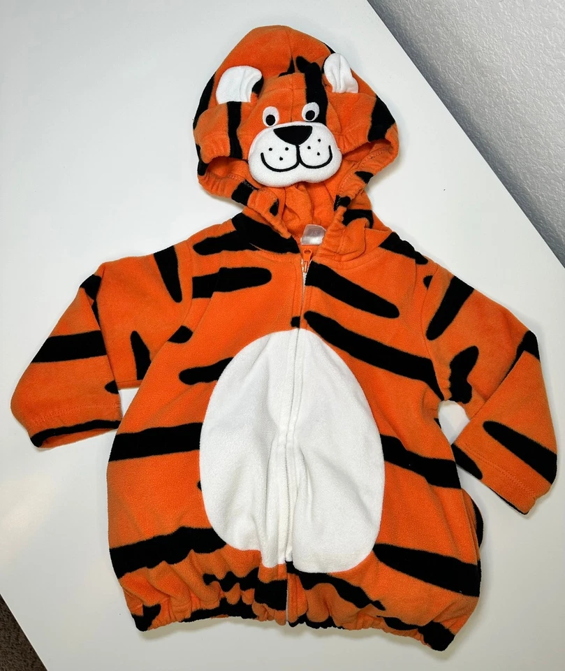 CARTER'S Tigre Halloween Disfraz 12M Bebé Niños Niñas Con Capucha Vellón Tigger Tony Foto 2 de 4