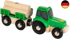 BRIO 33799 Traktor mit Holz-Anhänger