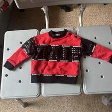 Burberry Baby Red And Black Sweatshirt Size 18Months gently used