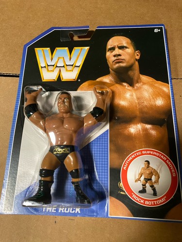 WWF the ROCK Retro Action Figure WWE Wrestling 201...