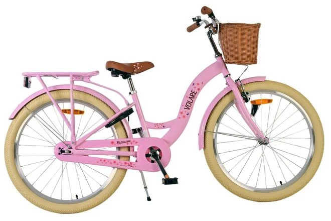 Volare Blossom Kinderfahrrad – Mädchen – 24 Zoll – Rosa
