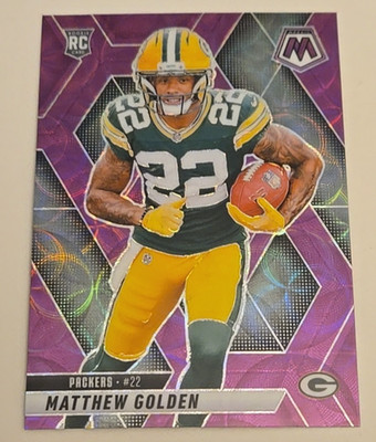 Matthew Golden 2025 Panini Mosaic Rookie #323 Purple Scope Prizm Exclusive RC SP