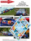 DECALS 1/24 REF 1122 CITROEN XSARA WRC Gardemeister RALLY GERMANY 2006