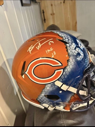 Brian Urlacher Signed Bears Customized Full Size Helmet Beckett COA