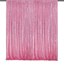 Blush Pink Sequin Backdrop Glitter Backdrop Curtains 7ft x 7ft Glitter Backgroun