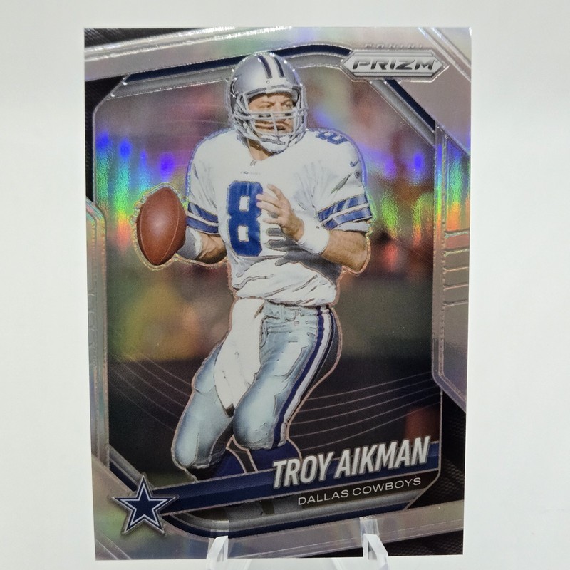 2025 Panini Prizm - Troy Aikman #179 Silver Prizm *ERROR* Miscut On Left Side