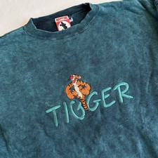 VTG 90s Disney Mickey Inc Sweatshirt Sz L/XL Tigger Pooh Spelled Out USA