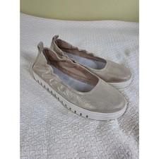 Vionic Soft Gold Leather Uptown Ballet Slip On Loafer Soft Gold Leather sz