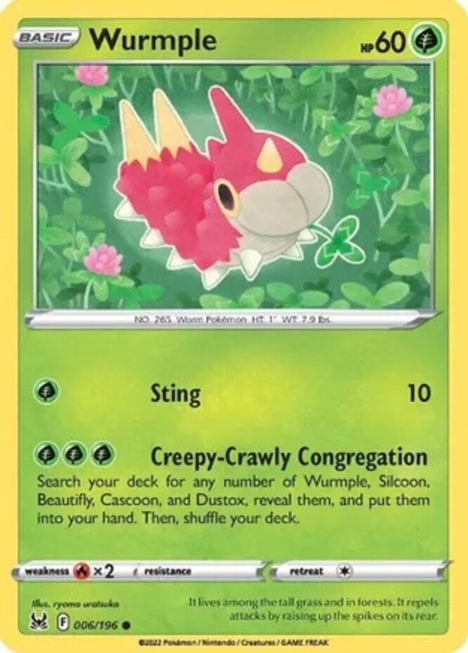 Wurmple - 006/196 - Common - Reverse Holo - Near Mint