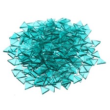 200g Stained Glass Mosaic Triangle Lake Blue Glass Mosaic Tiles Bulk