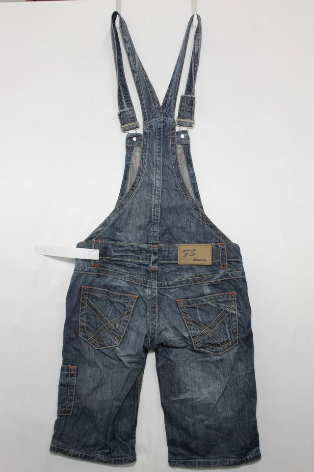 Salopette FISHBONE (Cod. S17) Tg.S jeans usato Short vintage Streetwear salopet - Imagen 2 de 3
