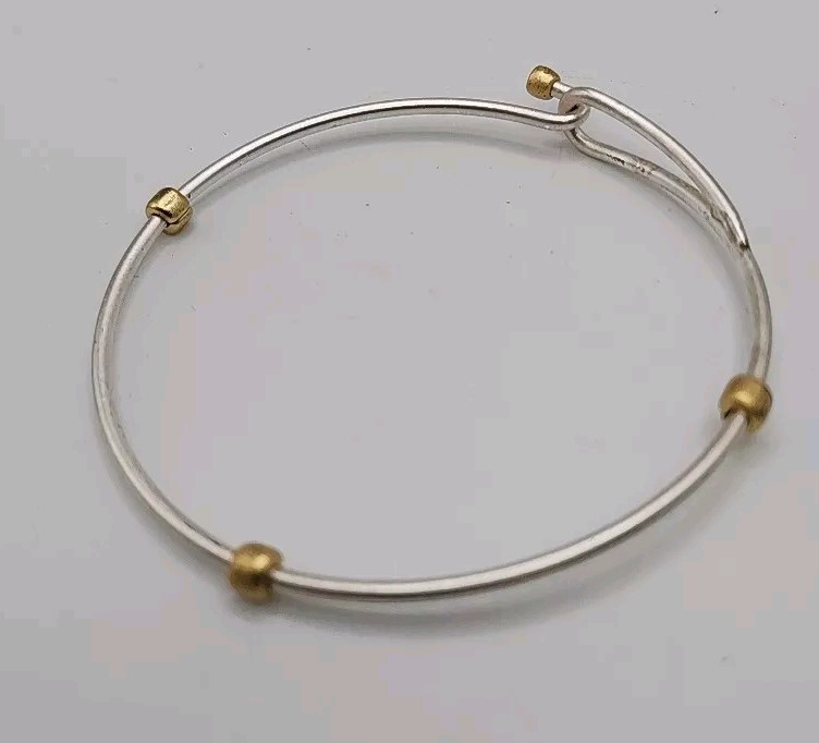 Vintage Boho Retro Stackable Metallic Silver Gold… - image 14