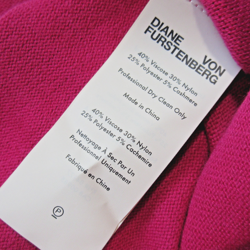NWT Diane von Furstenberg New Linda in Magenta Pink Knit Sweater Wrap Dress L - Picture 6 of 6