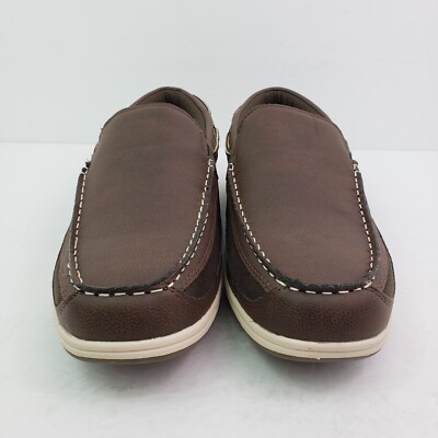 Deer Stags Mens Size 9 Dark Brown Bowen Memory Foam Slip On  display picture 1