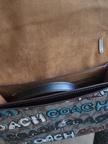 NEU MIT ETIKETT COACH X NEUWERTIG + SERF LG MORGAN QUADRATISCHER UMHÄNGETASCHE IN SIGNATURLEINWAND - Bild 9 von 10