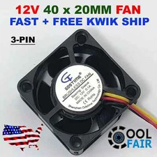 40mm x 20mm 12V DC Cooling Fan 3pin 4020 Computer Case Cooler 9 CFM A42