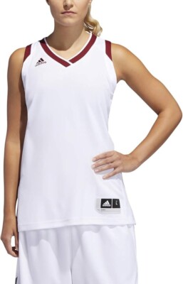 Adidas Women Mesh Crazy Explosive Jersey Sleeveless Tank Top White Wine Size XS