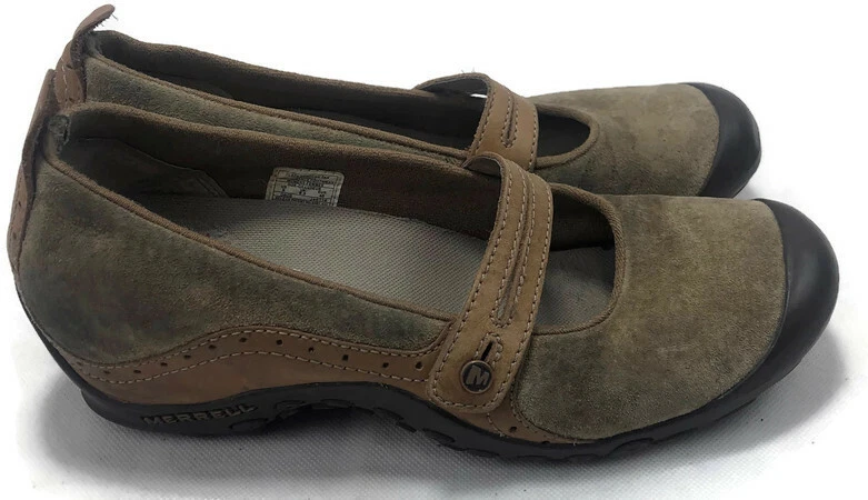 merrell mary jane suede leather hiking flats shoes