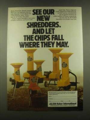 1985 Al-Ko Kober Shredders Ad - Let the Chips Fall