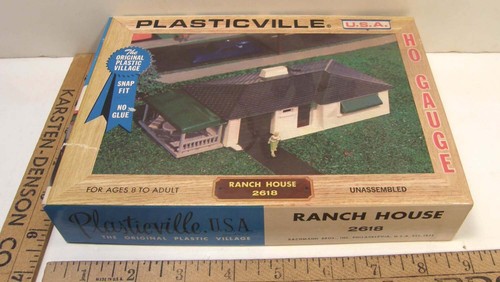 DE COLECCIÓN BACHMAN PLASTICVILLE EE. UU. HO TREN ESCALA 2618 blanco MODELO RANCHO CASA | Zustand: Used
