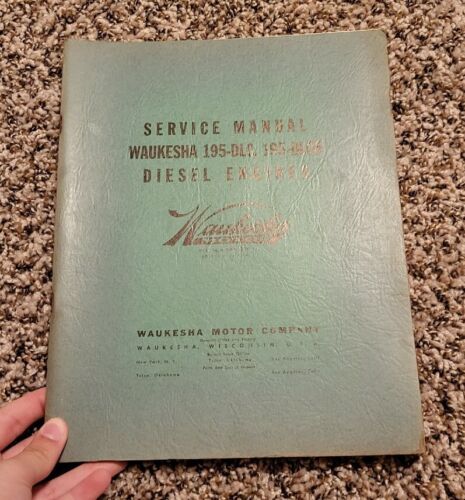 Vintage Service Manual Waukesha 195-DLC 195-DLCA Disel Engines motors book - Picture 1 of 2