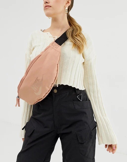 nike heritage hip pack rose gold