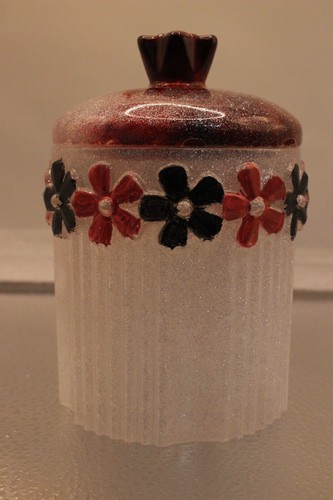Flower resin trinket Jar - Picture 2 of 3