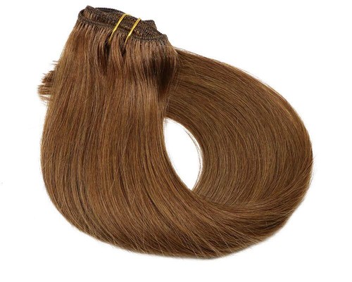 Double Weft Human Hair Extensions Weave Remy Real Russian Straight Hair 100g 12A - Picture 5 of 74