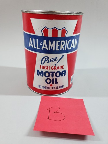 Vintage ALL AMERICAN Full Can 1 Quart Pittsburgh Penn Motor Oil Creighton PA - Picture 7 of 7