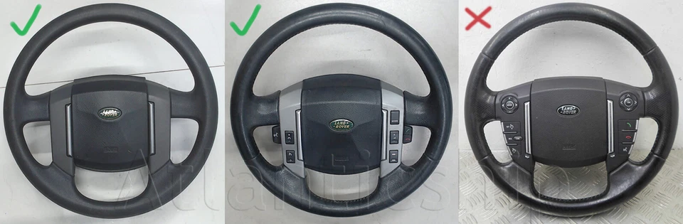 06-12 LAND ROVER LR2 / Freelander2 NUEVO VOLANTE DE CUERO DE FÁBRICA MARCA NEGRA Foto 2 de 4