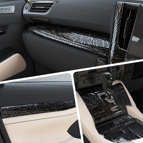 New Gloss Ice Crack Carbon Fiber Vinyl Car Wrap Sticker Auto Decal Adhesive Film - Picture 6 of 21
